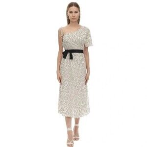 Mirae Paris polka dot midi dress